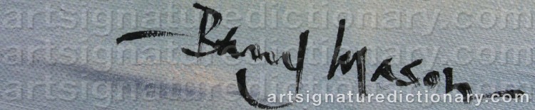 Authentic signature by Barry MASON on  artwork