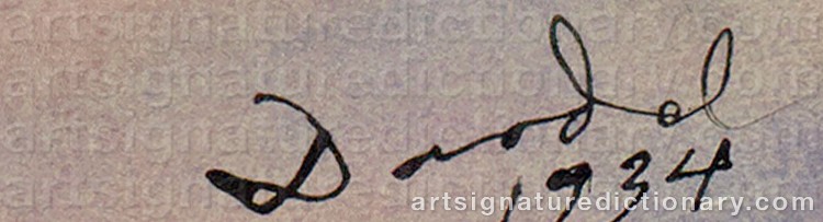 Signature by Nils Von DARDEL