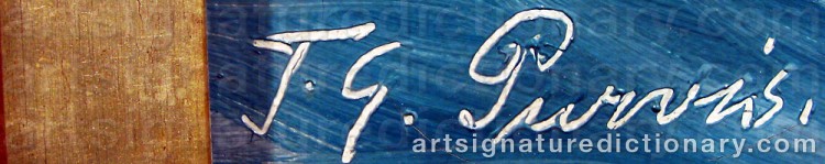Authentic signature by Thomas G. PURVIS on Painting/Watercolour artwork