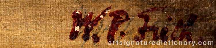 Authentic signature by William Powell FRITH on Painting/Watercolour artwork