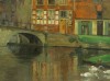 Close-up details showing Frits THAULOW signature forgery characteristics