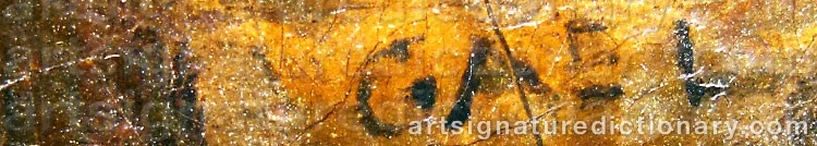 Authentic signature by Barend GAEL on  artwork