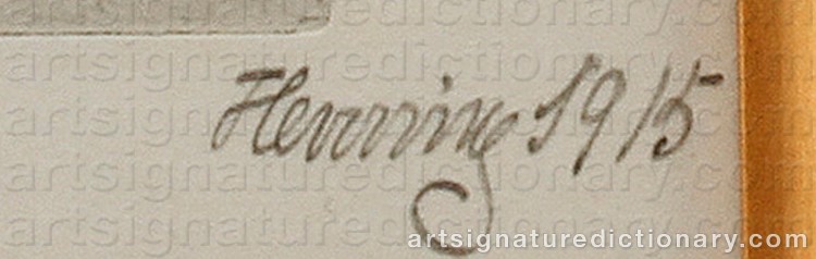 Signature by Gerhard HENNING