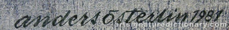 Signature by Anders ÖSTERLIN