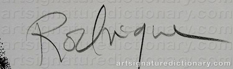 Authentic signature by George RODRIGUE on Drawing/Graphic/Print artwork