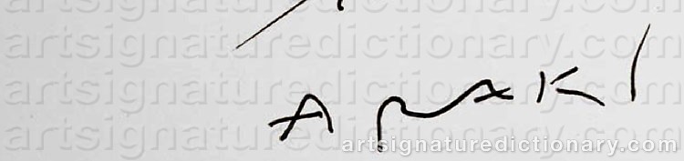 Authentic signature by Nobuyoshi ARAKI on artwork