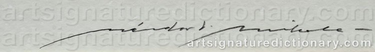 Signature by Nandor MIKOLA