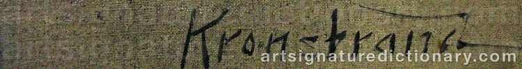 Signature by Bror KRONSTRAND