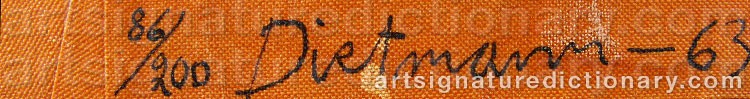 Signature by Erik DIETMAN