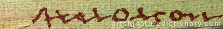 Signature by Axel OLSON