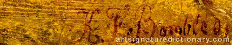 Authentic signature by Karel Frederik BOMBLED on  artwork
