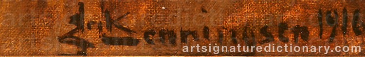 Signature by Erik HENNINGSEN