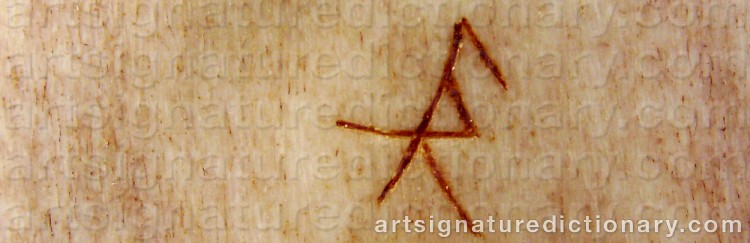 Authentic signature by Sven-Åke (Sami Artist) RISFJELL on Other artwork