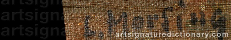 Authentic signature by Leopold MORSING on Painting/Watercolour artwork