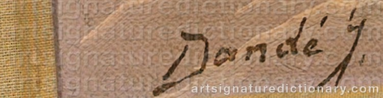 Authentic signature by Joseph DANDE on artwork