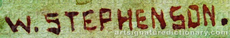 Authentic signature by Willie STEPHENSON on  artwork