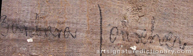 Authentic signature by Barbara JONSCHER on  artwork