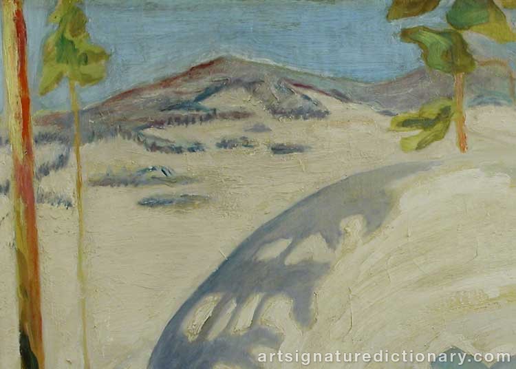 Close-up details showing Pekka HALONEN signature forgery characteristics