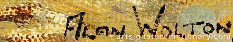 Authentic signature by Alan WOLTON on Painting/Watercolour artwork