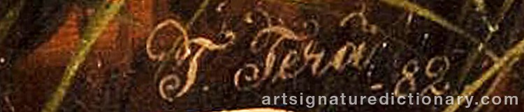 Authentic signature by Teppo TERÄ on Painting/Watercolour artwork