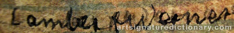 Signature by Lambert WERNER