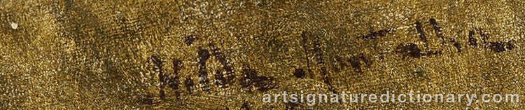 Authentic signature by Hilda MONTALBA on  artwork