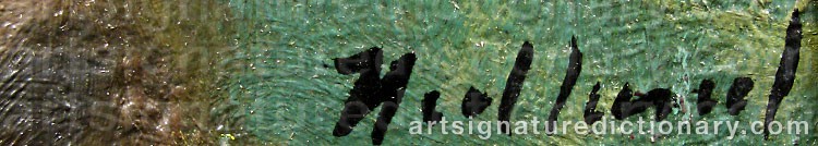 Authentic signature by Börje HEDLUND on artwork