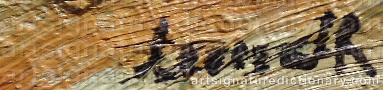 Authentic signature by Karl Bertil LUNDH on Painting/Watercolour artwork