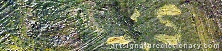 Authentic signature by Johannes SNELLMAN on artwork