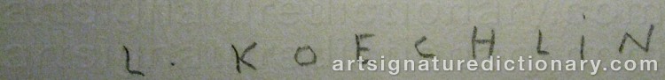 Authentic signature by Lionel KOECHLIN on  artwork