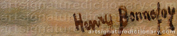 Authentic signature by Henri Arthur BONNEFOY on  artwork