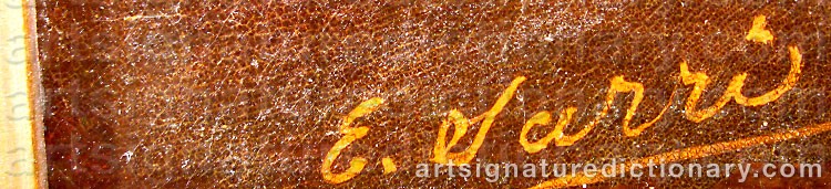 Authentic signature by Egisto SARRI on Painting/Watercolour artwork