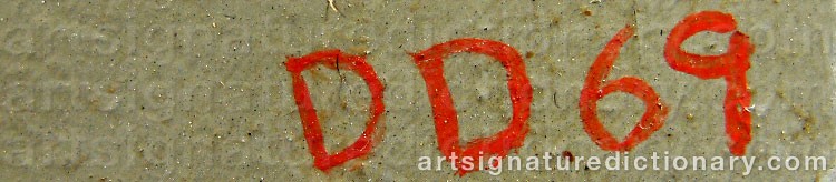 Authentic signature by David DENBY on artwork