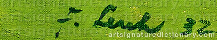 Authentic signature by Franz LERCH on  artwork