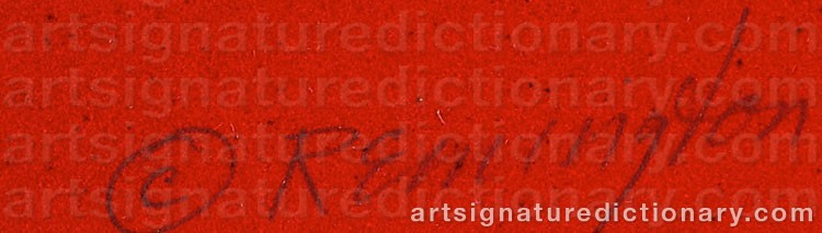 Authentic signature by Deborah REMINGTON on  artwork