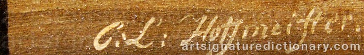 Authentic signature by C. L. HOFFMEISTER on  artwork