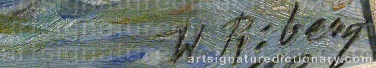 Authentic signature by William ROSENBERG on  artwork