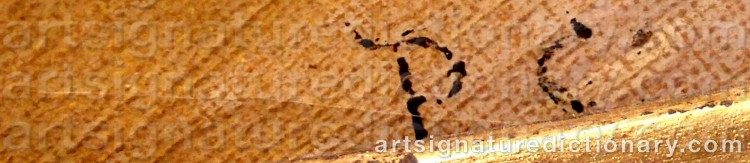 Authentic signature by P. GIANI on  artwork