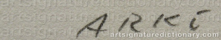 Authentic signature by Bengt ARKÖ on  artwork
