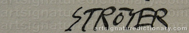 Authentic signature by Poul STRÖYER on Drawing/Graphic/Print artwork