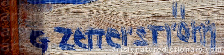Signature by Gunnar ZETTERSTRÖM