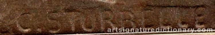 Authentic signature by Camille Marc STURBELLE on Sculpture artwork