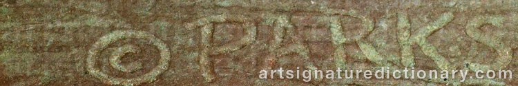 Authentic signature by Charles Cropper PARKS on  artwork