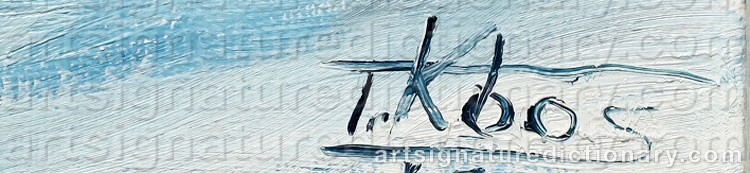 Authentic signature by Tibor KOOS on  artwork