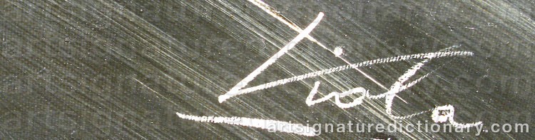 Authentic signature by Manuel VIOLA on artwork