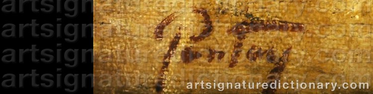 Authentic signature by Henri Jean PONTOY on Painting/Watercolour artwork