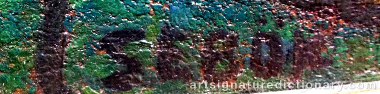 Authentic signature by Elizabeth SEBÖK on Painting/Watercolour artwork