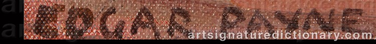 Authentic signature by Edgar Alwin PAYNE on Painting/Watercolour artwork