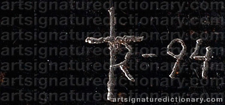 Authentic signature by Timo RUOKOLAINEN on  artwork