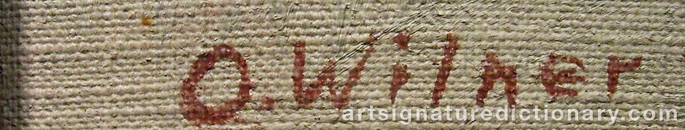 Signature by Erik Olof ‘Olle’ WILNER